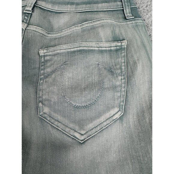 True Religion Womens Green Denim Shorts Sz 26 Cotton/Elastane NWT Made in Italy - Picture 4 of 16